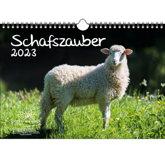 Seelenzauber Wandkalender Schafszauber DIN A4 Kalender für 2023 Schafe und Lämmchen - Seelenzaub