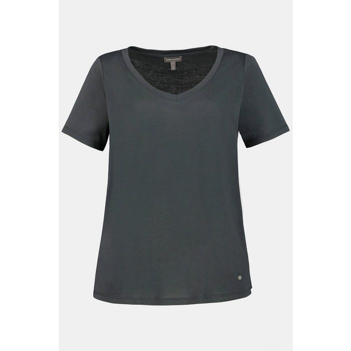 Gina Laura T-Shirt T-Shirt V-Ausschnitt Modal-Jersey PB8281
