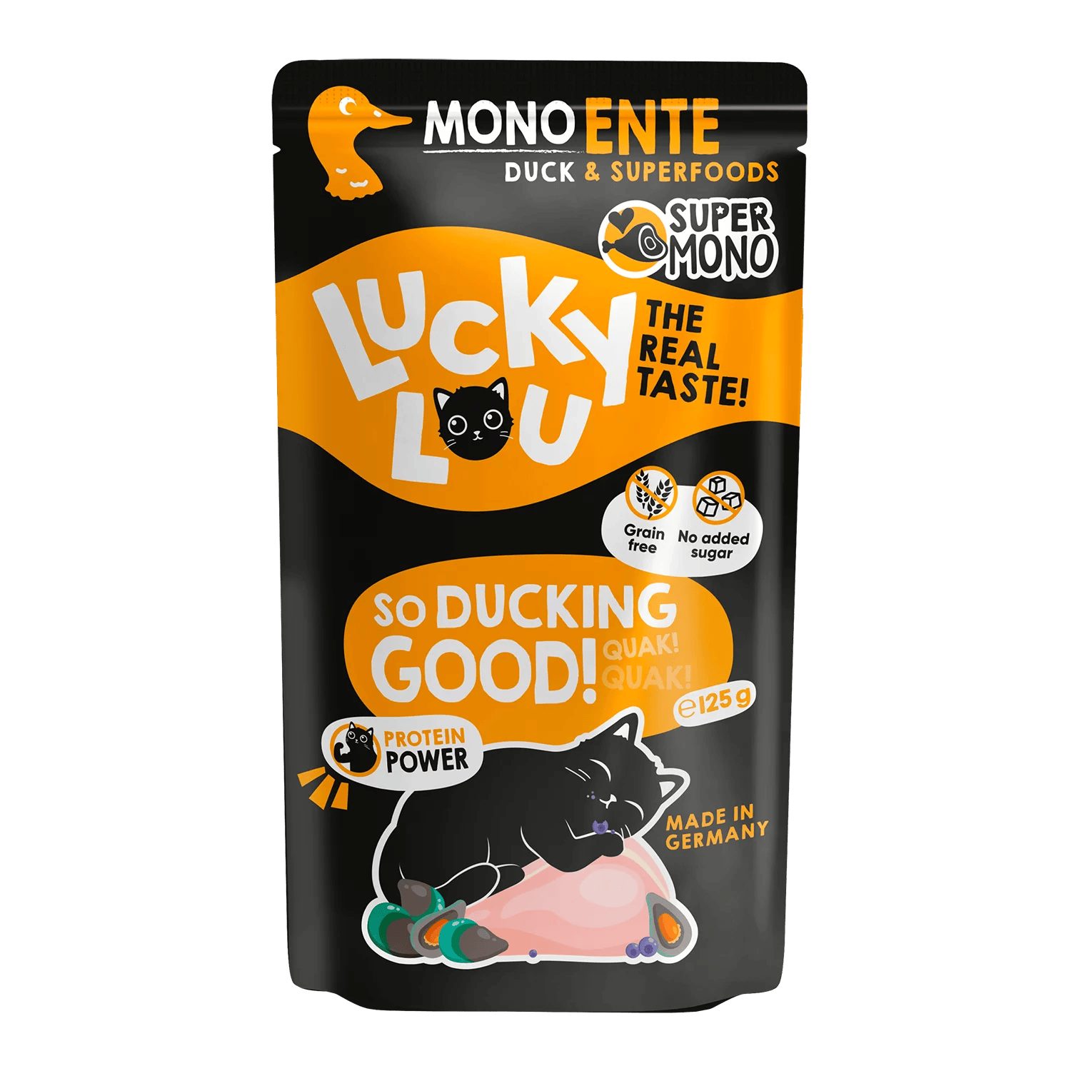 Lucky Lou SuperMono Ente, Alleinfuttermittel für: Katzen, Getreidefrei
