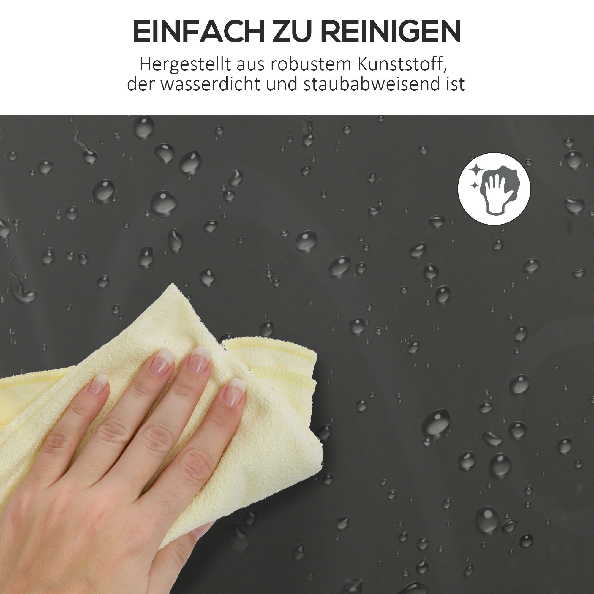 HOMCOM Kommode DIY Regalsystem mit 12 Würfeln (Aufbewahrungsregal, 148 St., DIY-Würfelregal), Kunststoff Stahl Schwarz+Weiß 125 x 32 x 125 cm