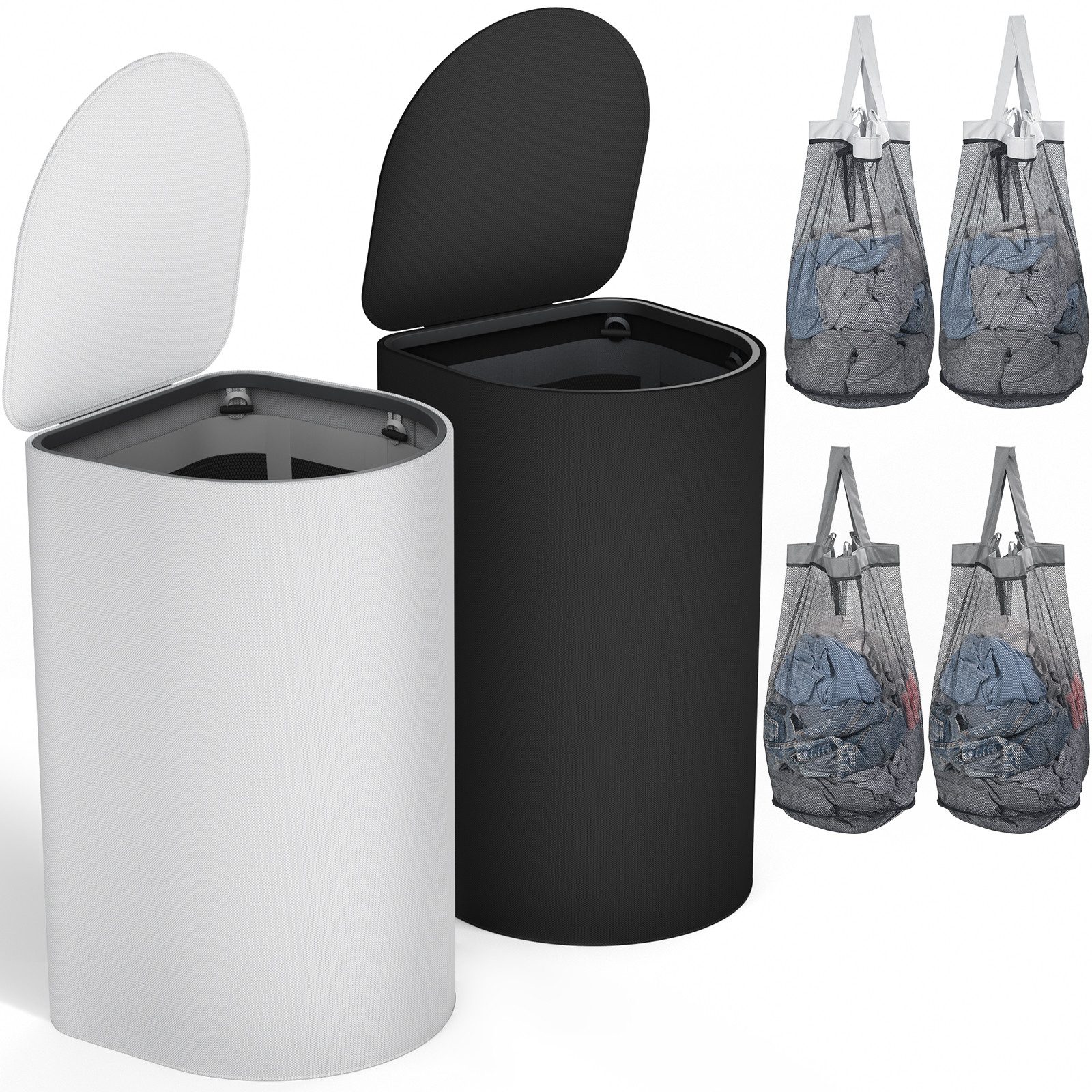 Rainsworth Wäschekorb 140L Wäschesammler - 4 Herausnehmbaren Wäschesäcke günstig online kaufen