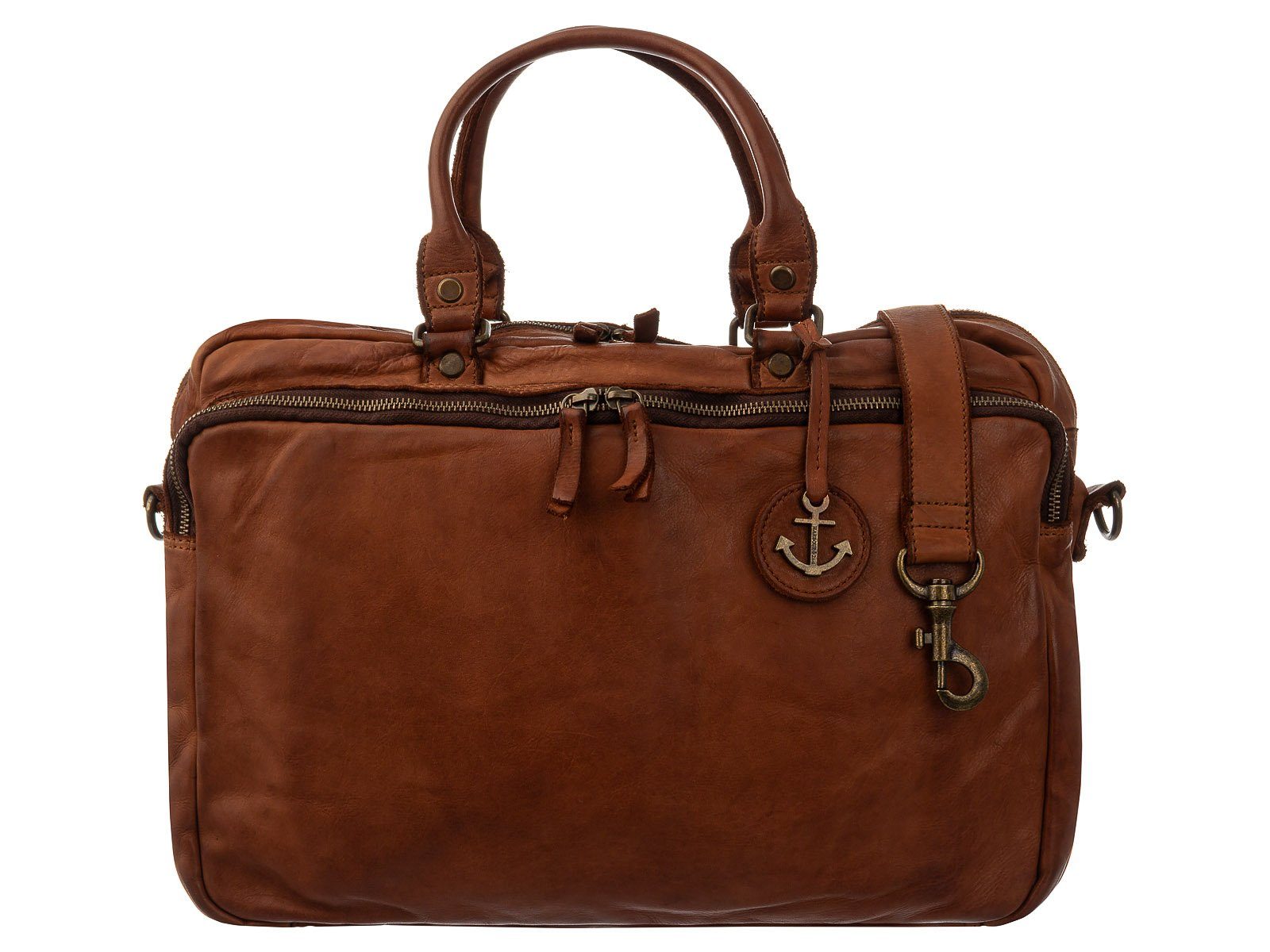 Casual Laptoptasche Leder Business Cool Bag-Stle 2nd (1-tlg), Jonathan HARBOUR Cognac