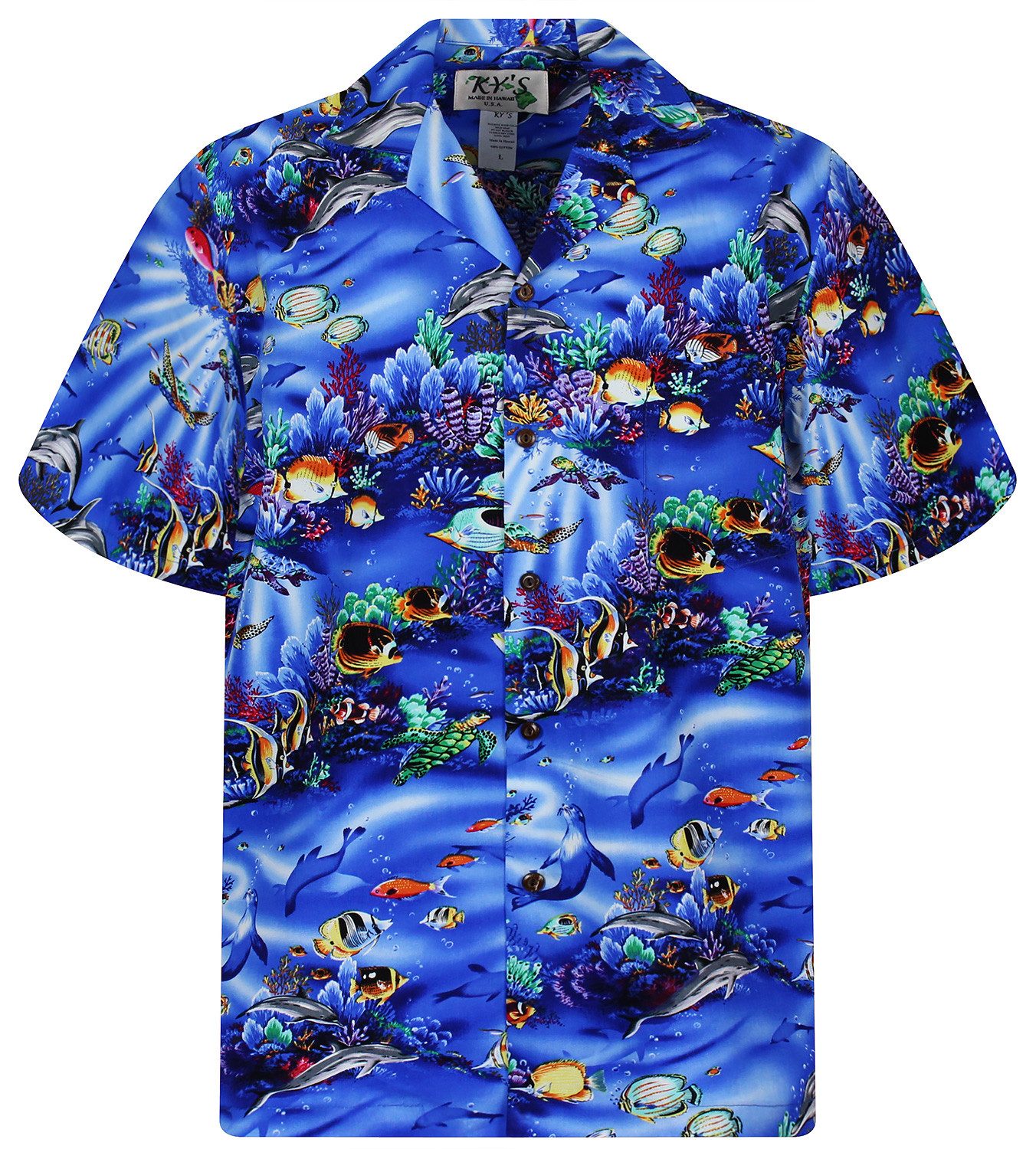 KY's Hawaiihemd Aquarium Original Hawaiihemd mit günstig online kaufen