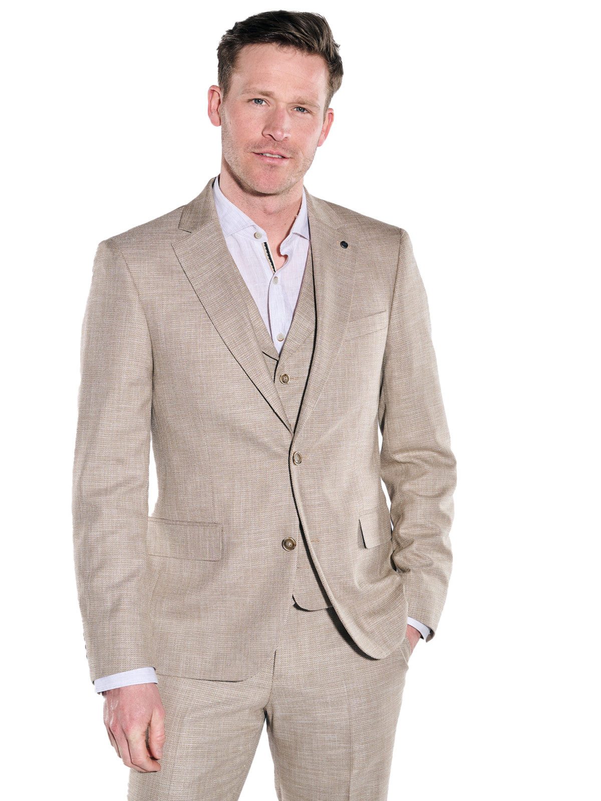 Engbers Anzugsakko Herren Anzug-Sakko slim fit, Beige