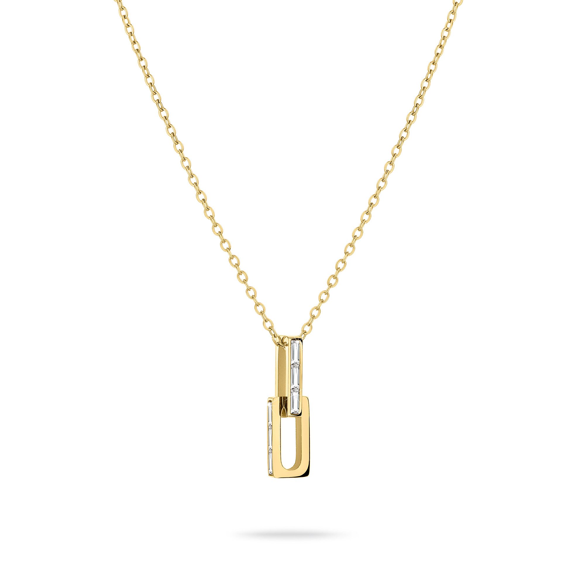 Kette mit Anhänger Schmuck Edelstahl Halskette The Festive Mini Link Sparkle