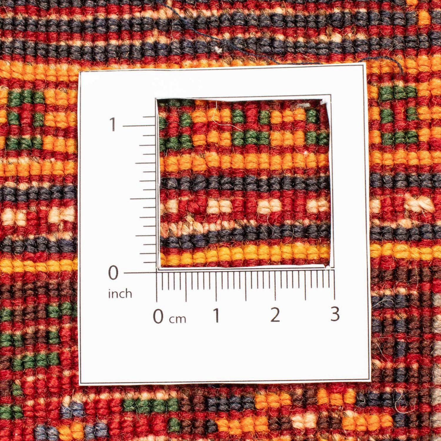 morgenland, Wollteppich Rosso mit Unikat 10 Medaillon 190 x Shiraz scuro Zertifikat mm, rechteckig, cm, Höhe: 272