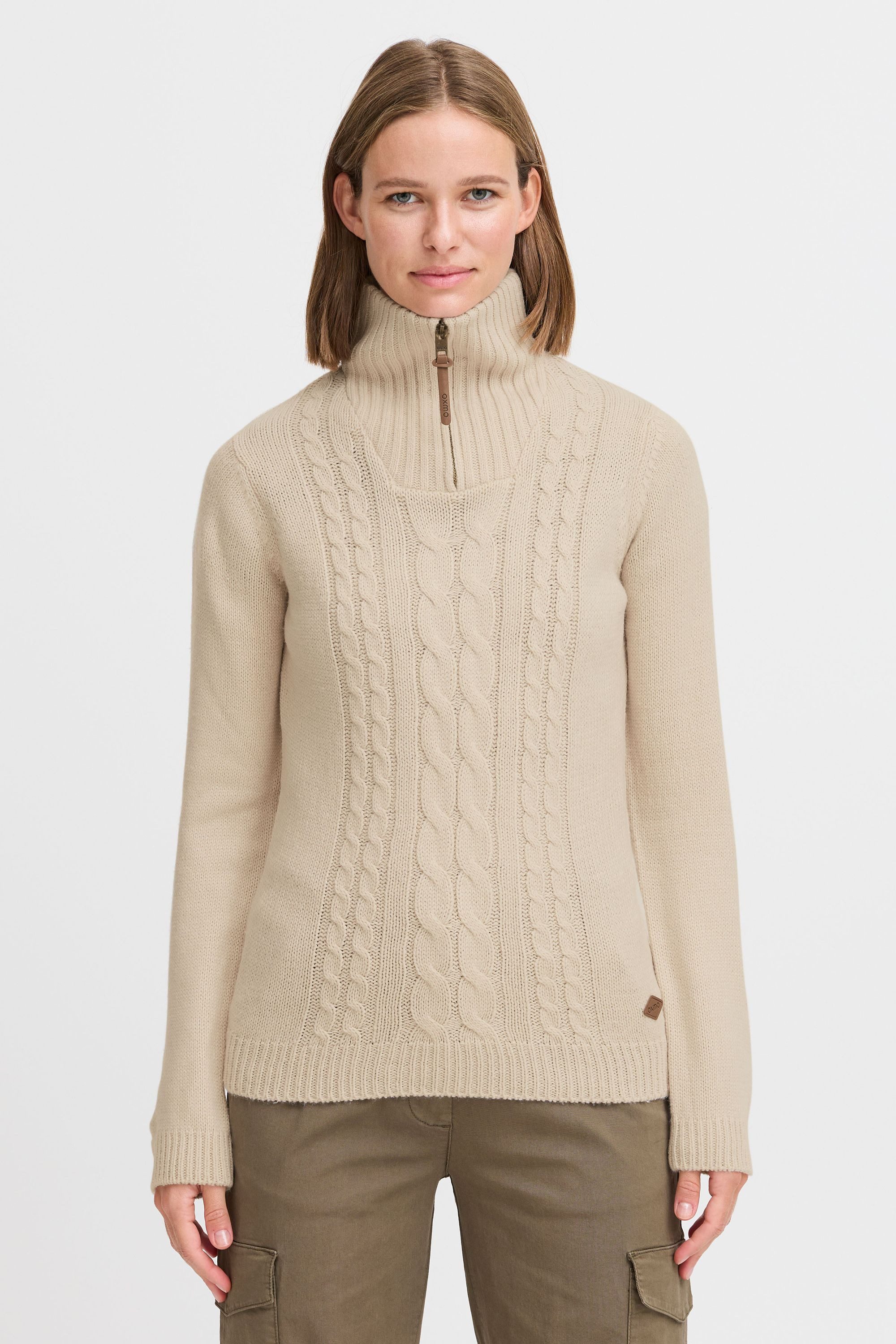 OXMO Strickpullover OXCarry Strickpulli mit Stehkragen günstig online kaufen