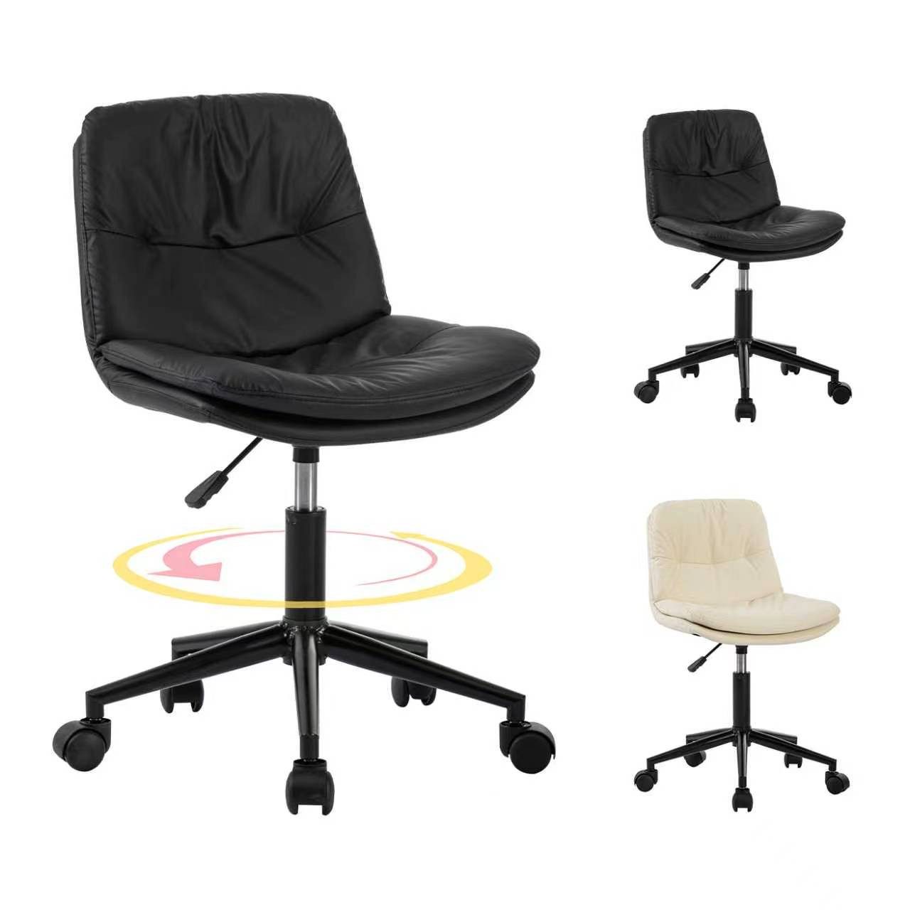 FOXSPORT Drehstuhl mit Rollen - ohne Armlehnen - Bürostuhl höhenverstellbar, belastbar bis 115kg, 360° drehbar, Ergonomische Unterstützung
