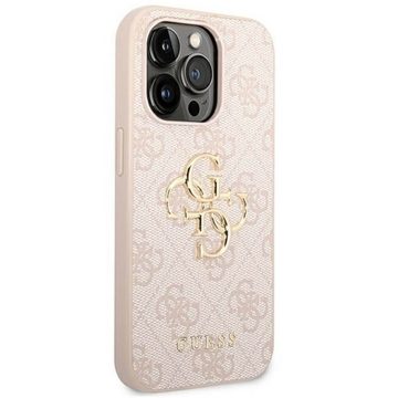 Guess Handyhülle Guess Big Metal Logo Collection Apple iPhone 14 Pro Hard Case Cover Schutzhülle Pink