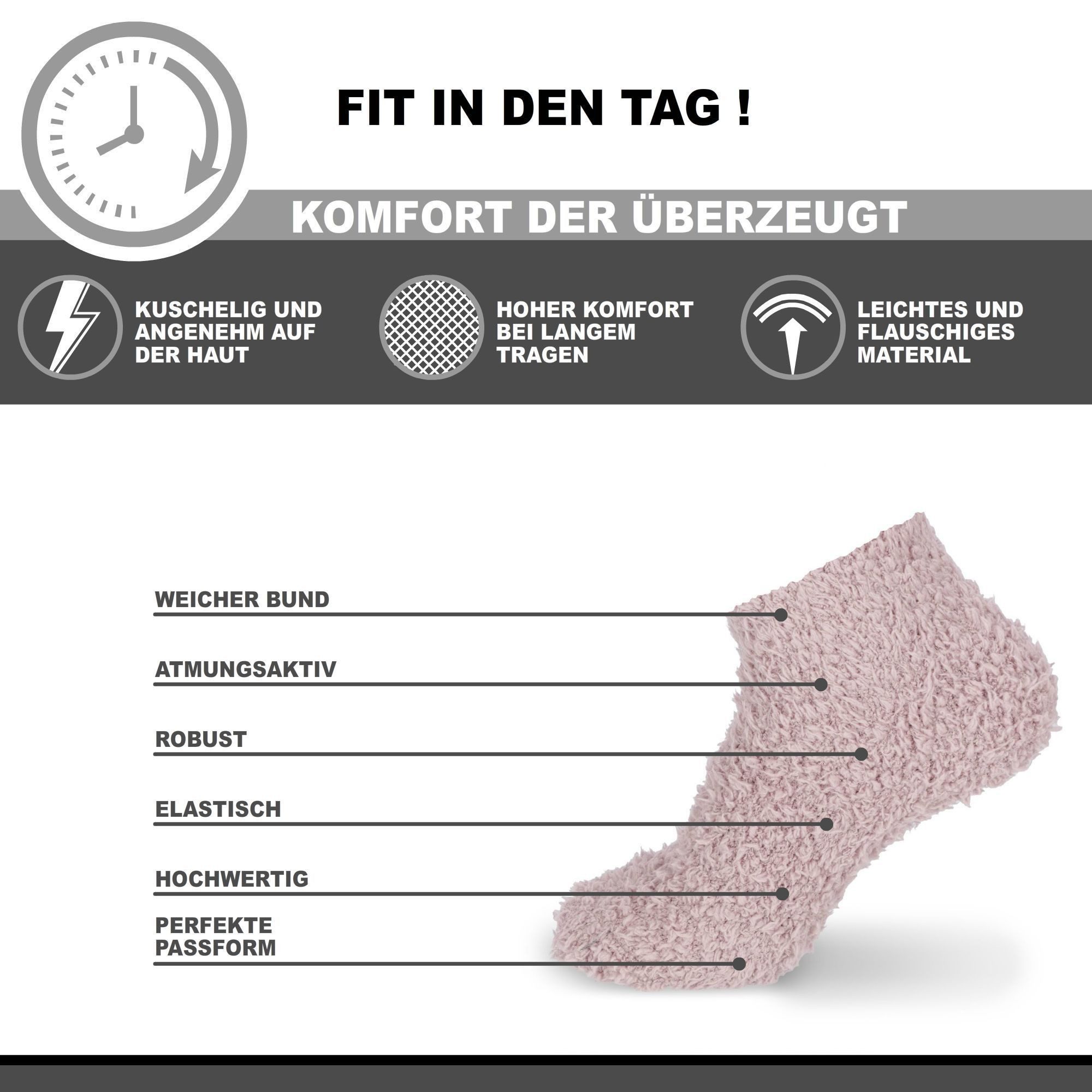 Skechers Socken Damen - Atmungsaktiv und komfortabel - Wärmespeichernd für kalte Tage (2er, 4er & 6er-Pack) Robustes Material und bequemer Tragekomfort - Fußgewölbe-Unterstützung