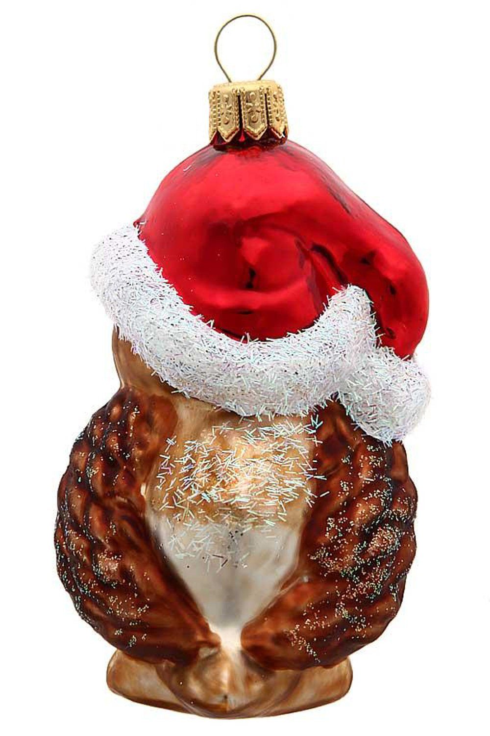 Dekohänger Weihnachtskontor - Christbaumschmuck - Eule, mundgeblasen Hamburger handdekoriert