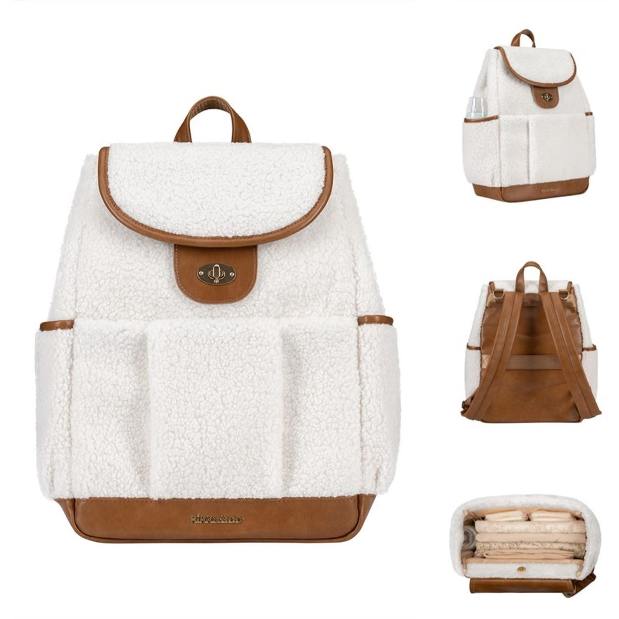 Kikkaboo Wickeltasche Wickeltasche Morice Rucksack (1-tlg), Magnetknöpfe, Drehverschluss, verstellbar