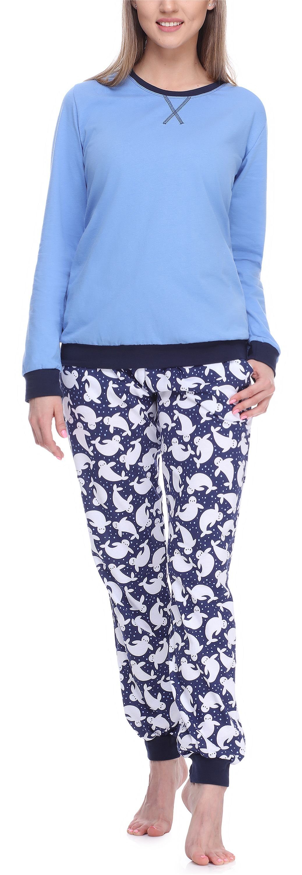 Merry Style Schlafanzug Damen Pyjama MS10-168 aus Baumwolle günstig online kaufen