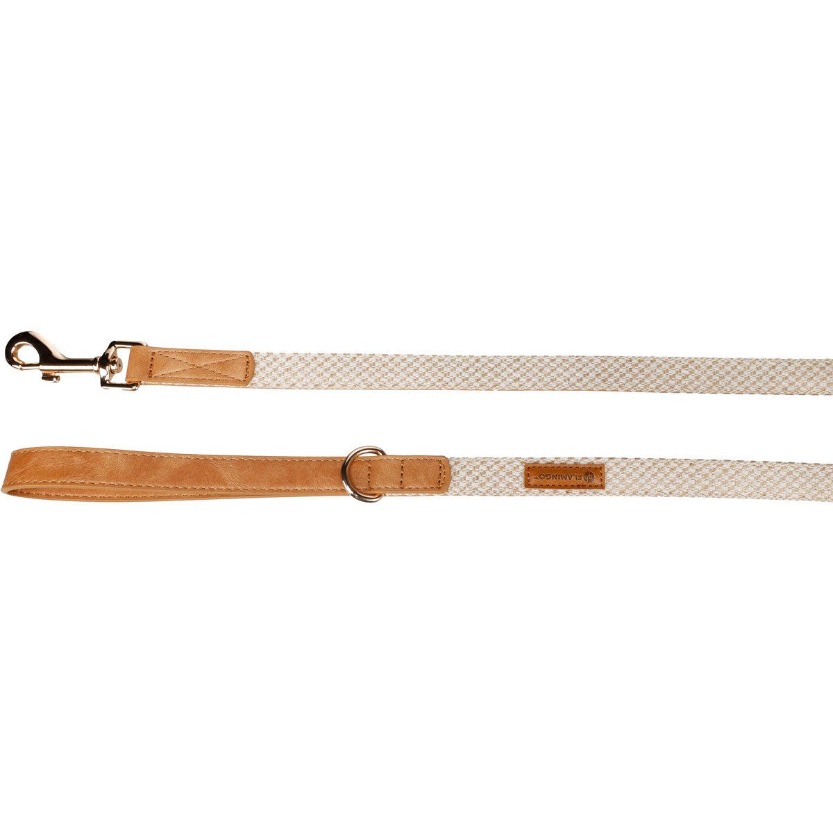 Flamingo Hundeleine Leine Lara beige