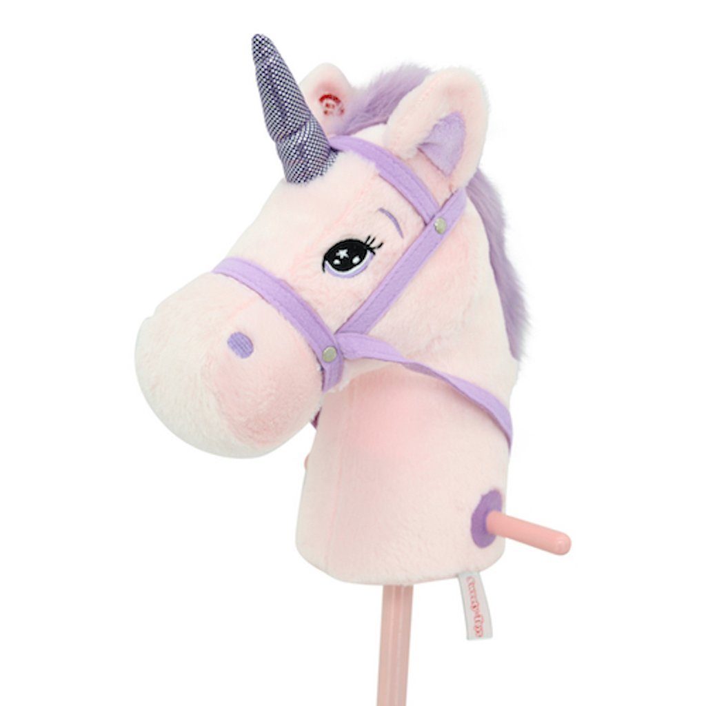 Sweety-Toys Steckenpferd Sweety Toys 10547 Einhorn Steckenpferd Rosa mit zwei Soundfunktionen, mit Sound
