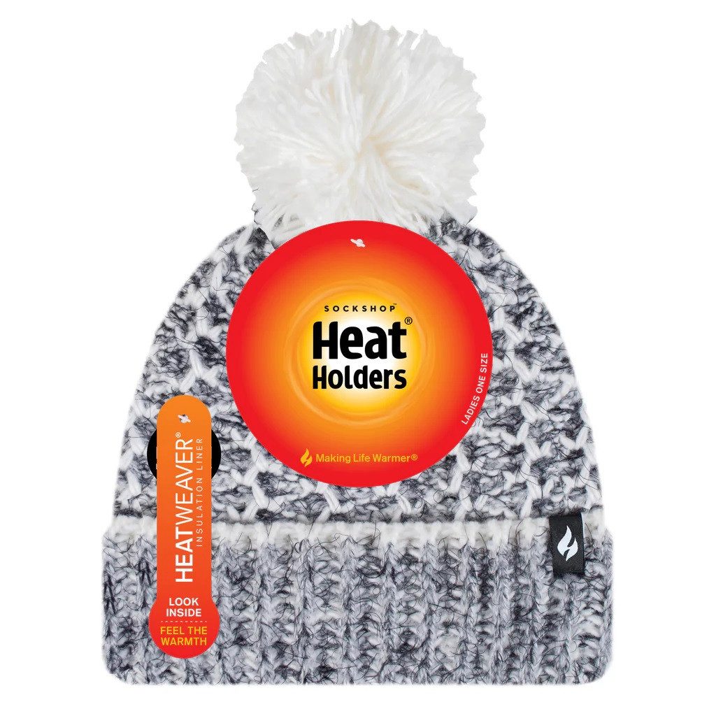 Heat Holders Bommelmütze warme Damen Pom Pom Mütze