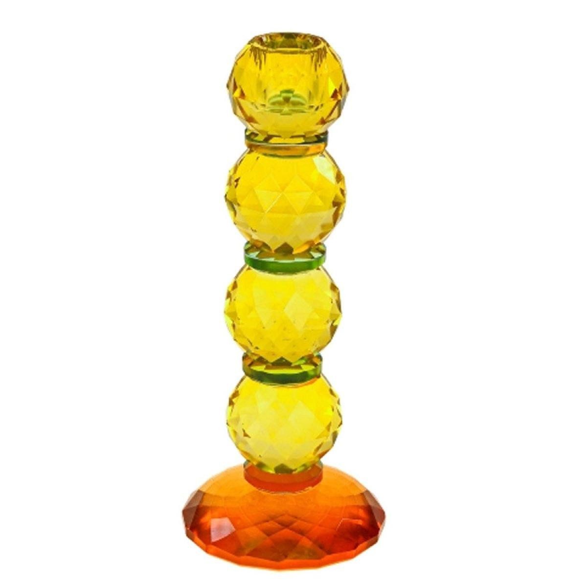 Werner Voß Kerzenhalter Kerzenleuchter Fancy Crystal Gelb Orange (22cm)