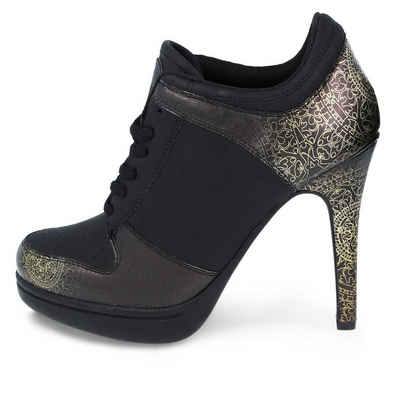 Missy Rockz BLACK MANDALA 2.0 black / gold High-Heel-Stiefelette Absatzhöhe: 10,5 cm