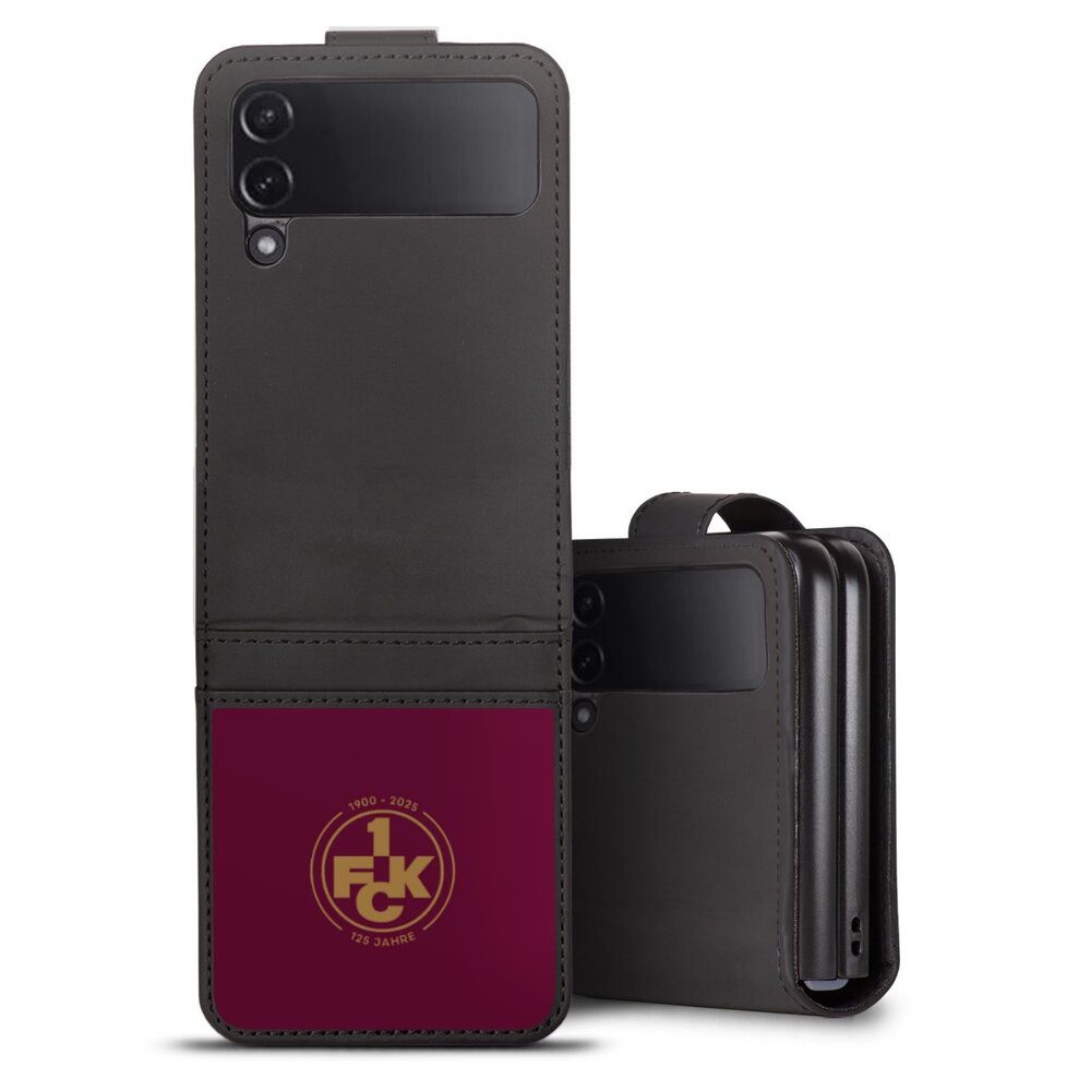 DeinDesign Handyhülle 1. FC Kaiserslautern 1. FCK 125 Jahre 1. FCK 125. Jubiläum, Samsung Galaxy Z Flip 4 Hülle Handy Flip Case Wallet Cover