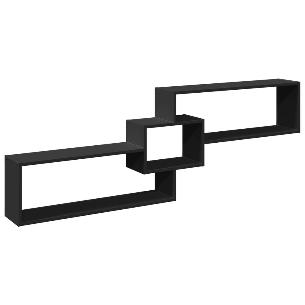 vidaXL Regal Wandschrank 158x18x53 cm Schwarz günstig online kaufen