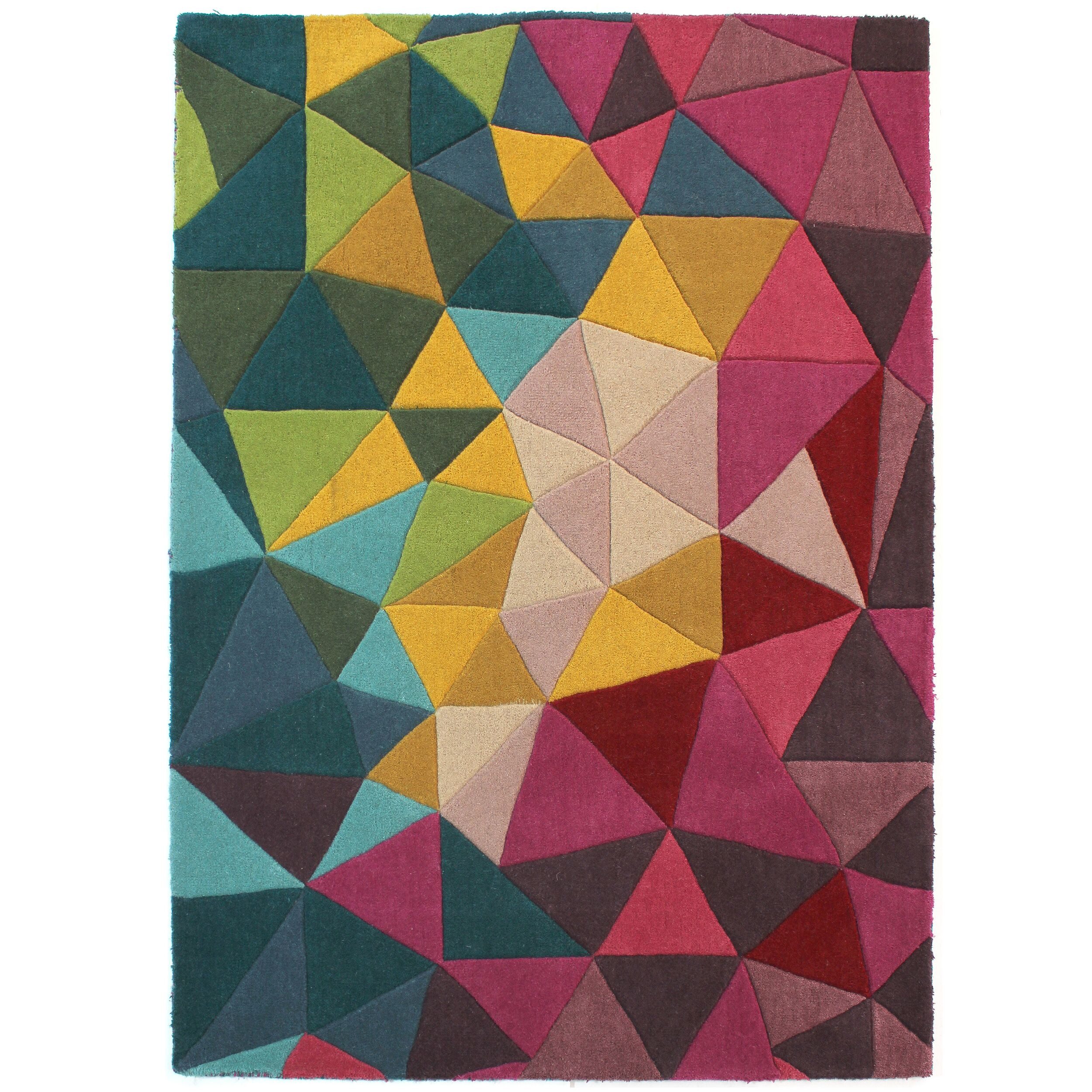 KADIMA DESIGN Wollteppich Farbenfroher Wolle Designer-Teppich günstig online kaufen
