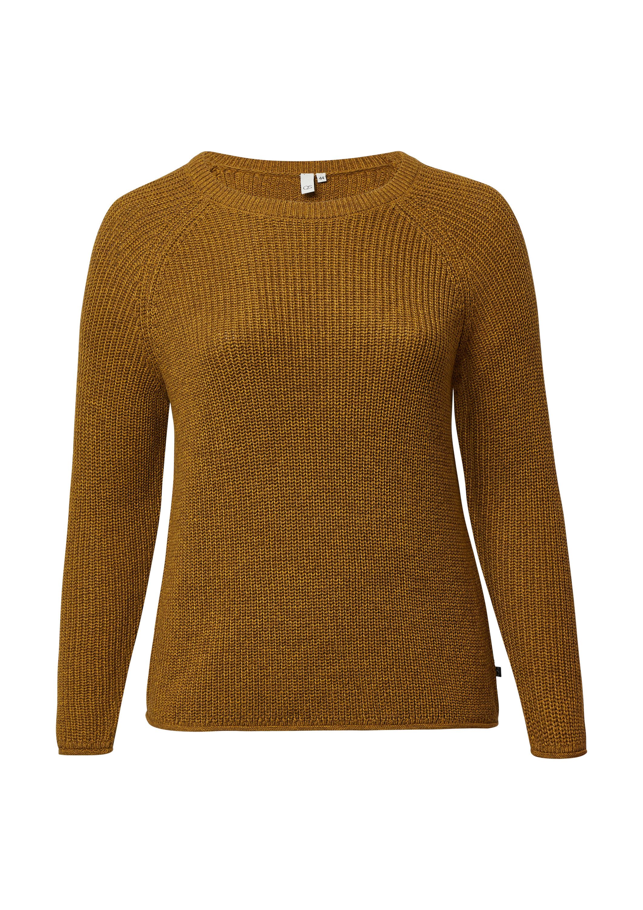 QS Longpullover Strickpullover Melierter Strickpullover günstig online kaufen