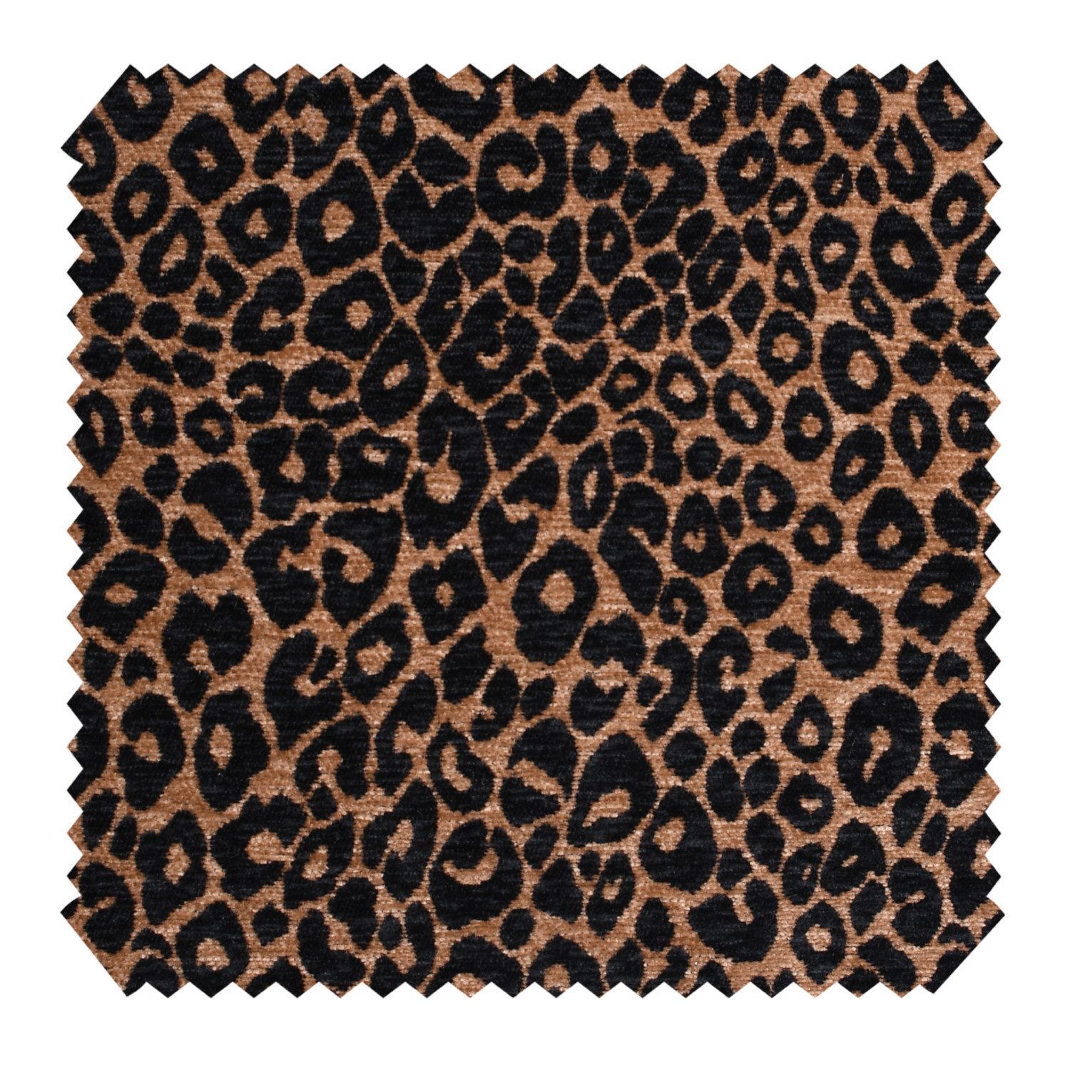 novely® Stoff LEO Jacquard-Polsterstoff im Leopardenmuster – Chenille, Meterwa, Robust, Samtweich, Verstärkte Rückseite