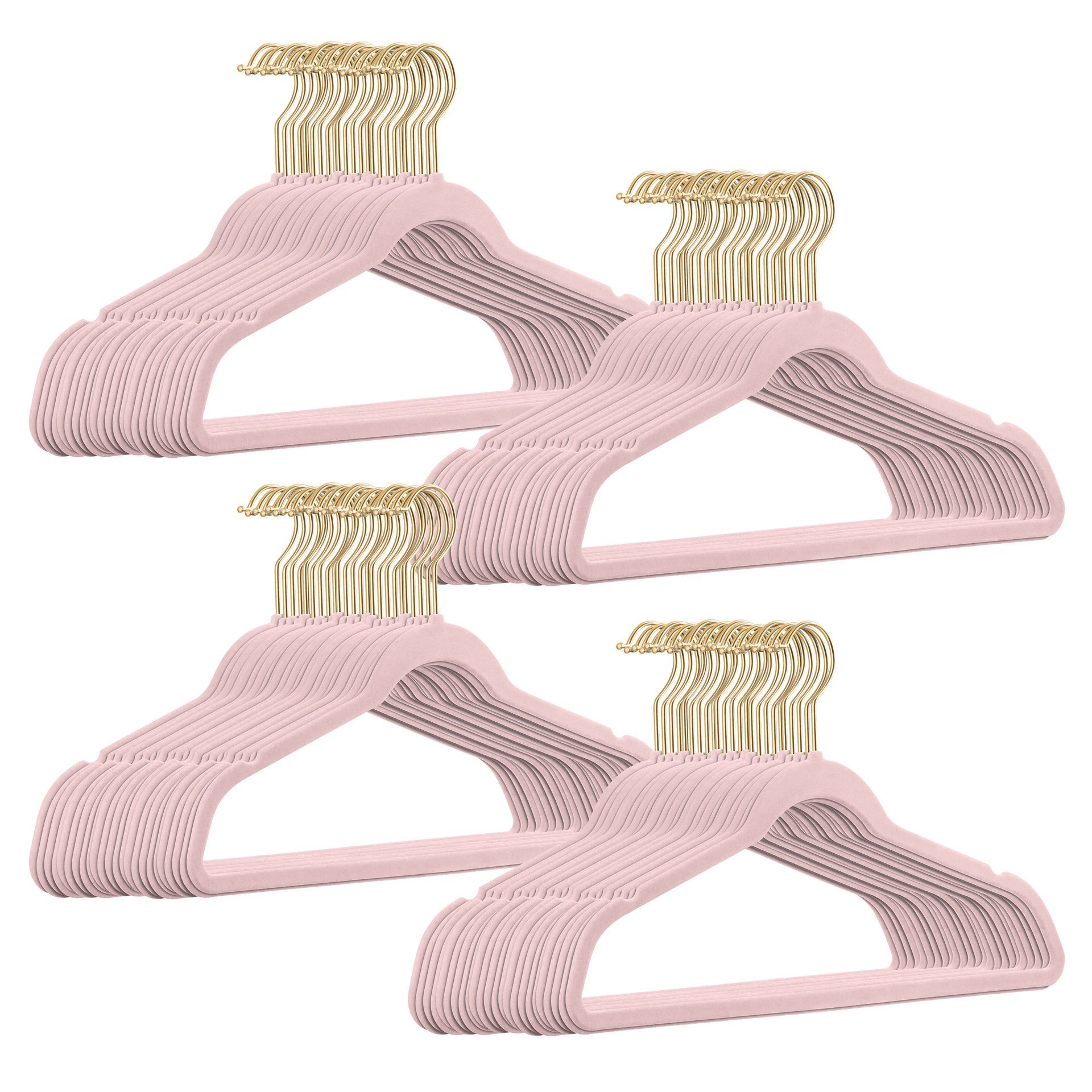 StickandShine Автовешалки 100 Stück Samt Автовешалки mit Gold Haken (100er Set) moderne Bügel
