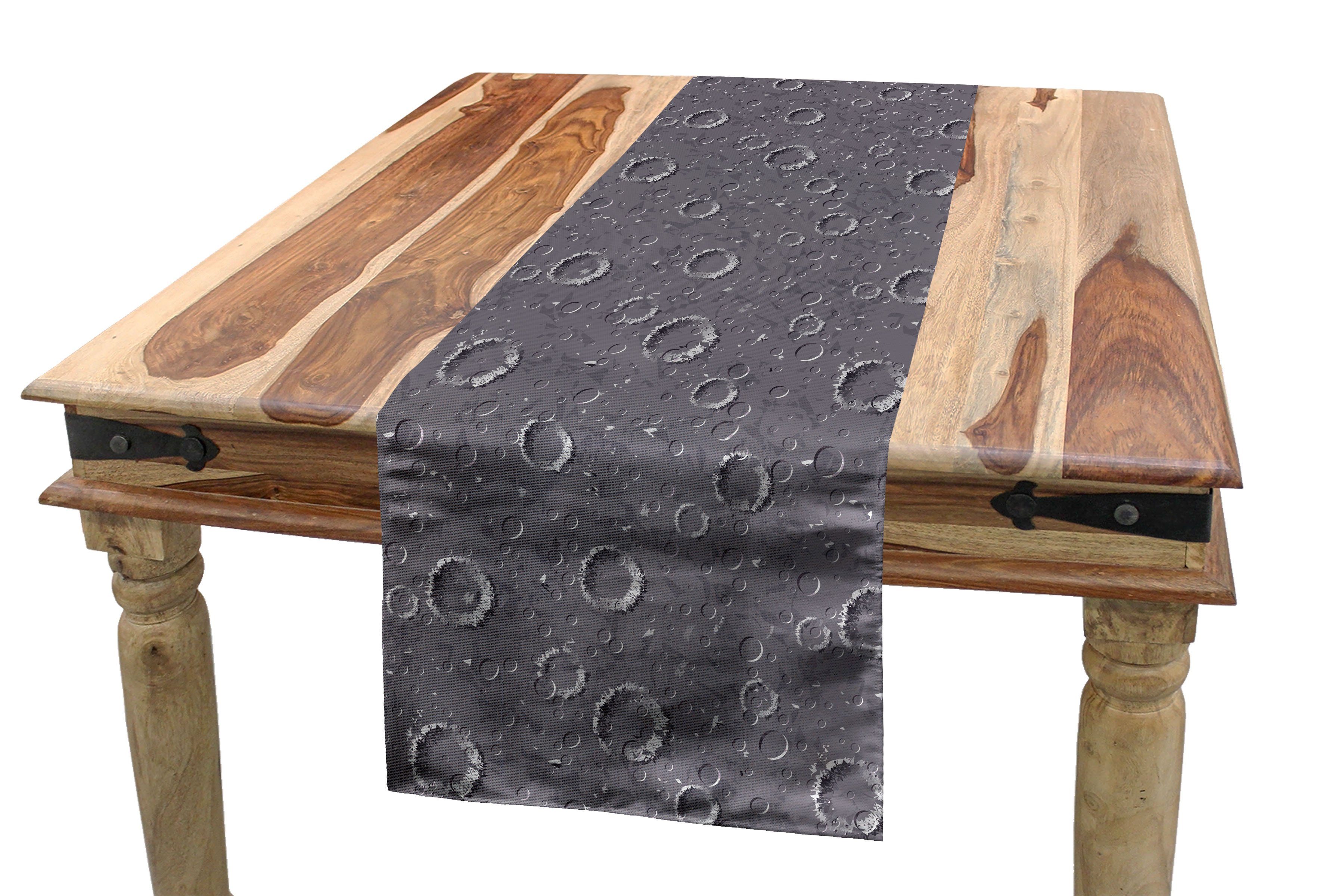 Abakuhaus Dekorativer Tischläufer Krater Rechteckiger Asteroid Esszimmer Platz Oberfläche Küche Tischläufer,