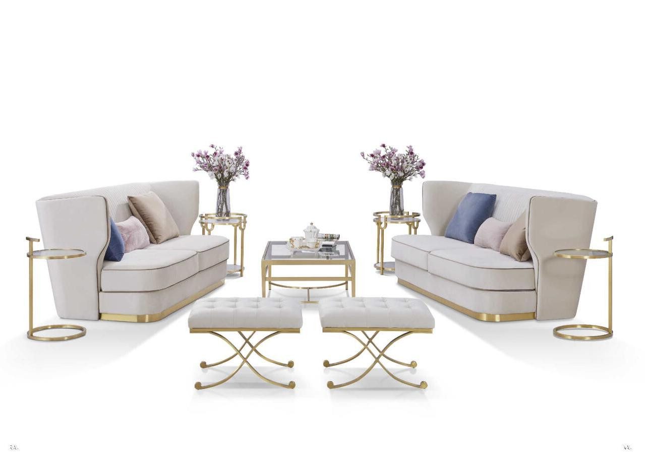 Xlmoebel Polstergarnitur Designer-Sofa in modernem Design mit hochwertiger Polsterung, (4-tlg., Sofagarnitur 2+2 Sitzer), Hergestellt in Europa
