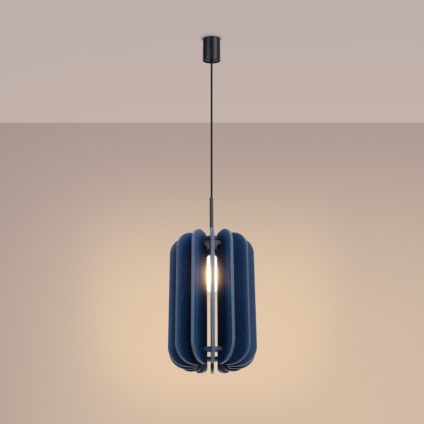 SOLLUX lighting Hängeleuchte Pendelleuchte Mula 27 Marineblau, Nicht enthalten
