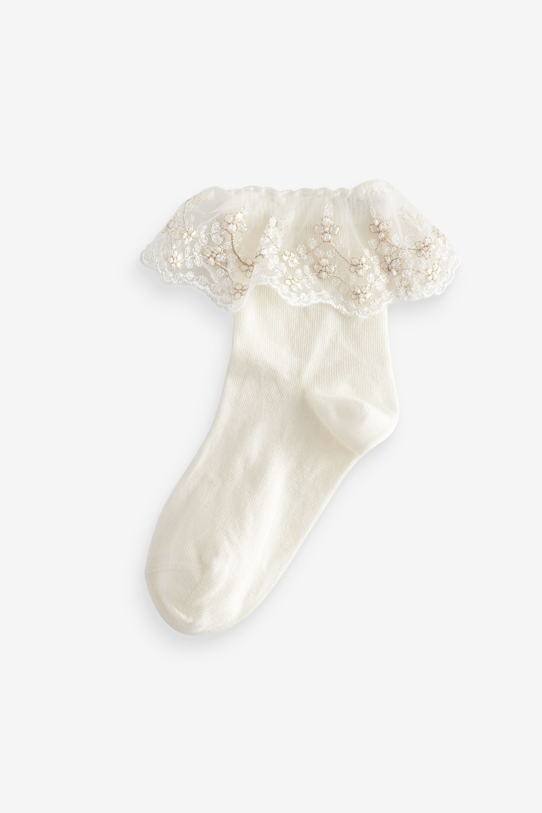 Next Kurzsocken Bridesmaid-Knöchelsocken mit Rüschen, 2er-Pack (2-Paar)