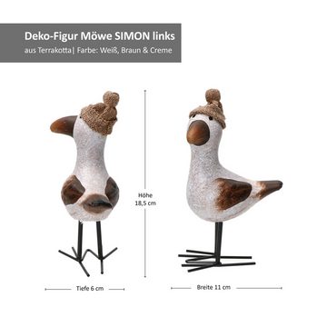 MamboCat Dekofigur Deko-Figur Simon links H18,5cm Möwe Mütze maritime Dekoration Vogel