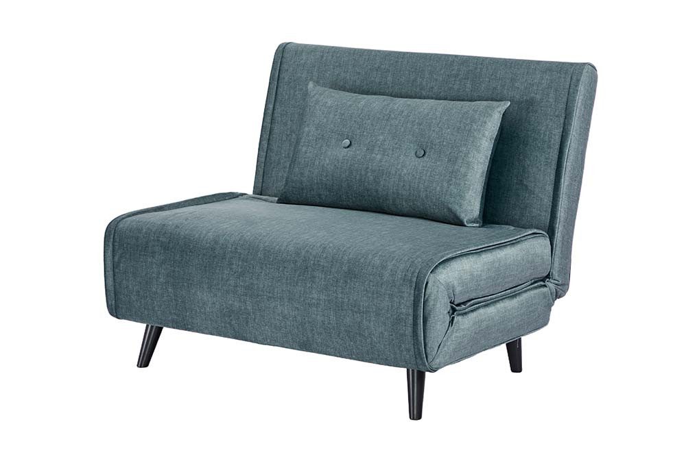 riess-ambiente Relaxsessel SMART MULTIFUNCTION 100cm petrol - Samt, Bettfunktion, mit Kissen (Einzelartikel, 1-St), ausziehbare Schlafgelegenheit - ideal für Wohn- oder Gästezimmer