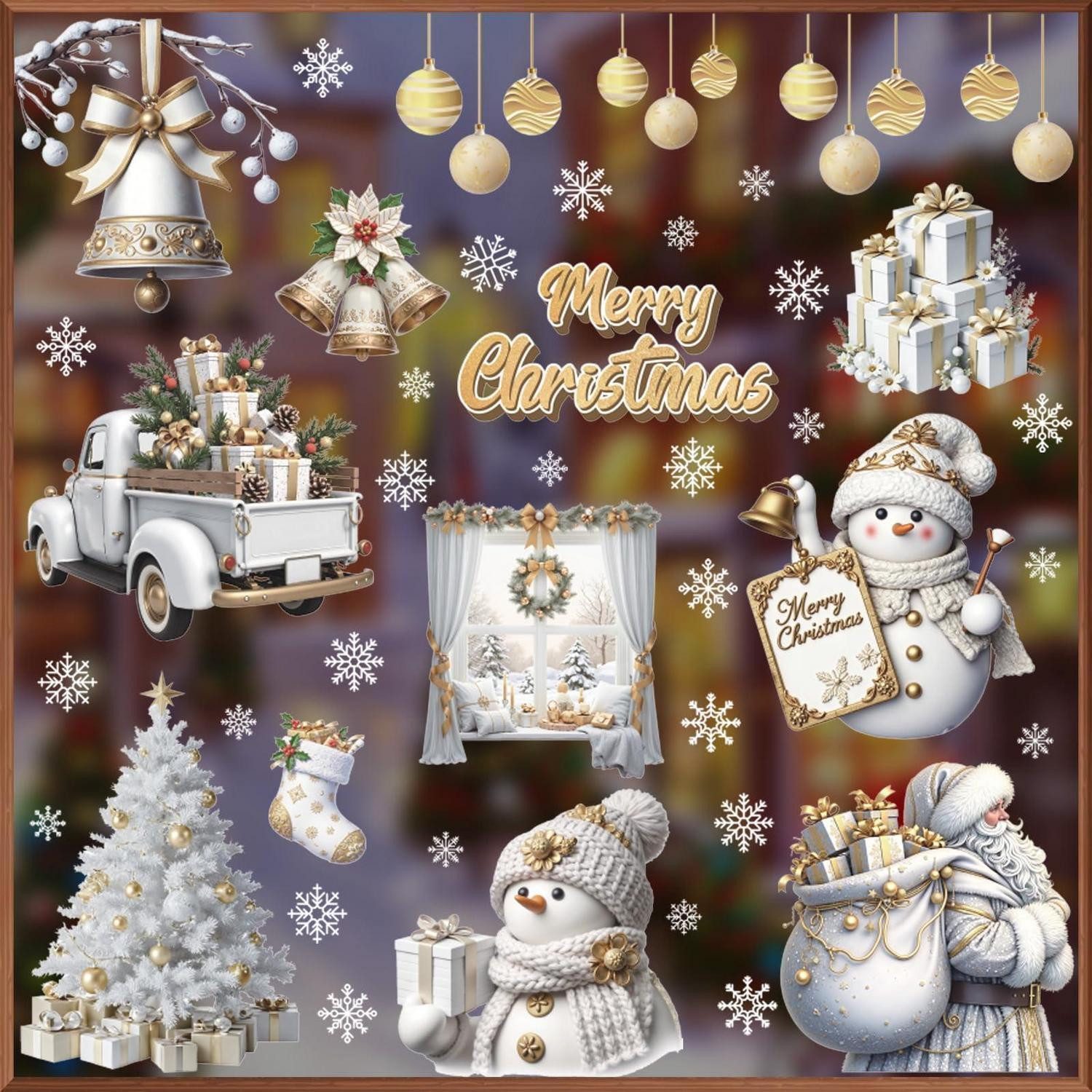 LuxusKollektion Fensterbild Fenstersticker Weihnachten 2026