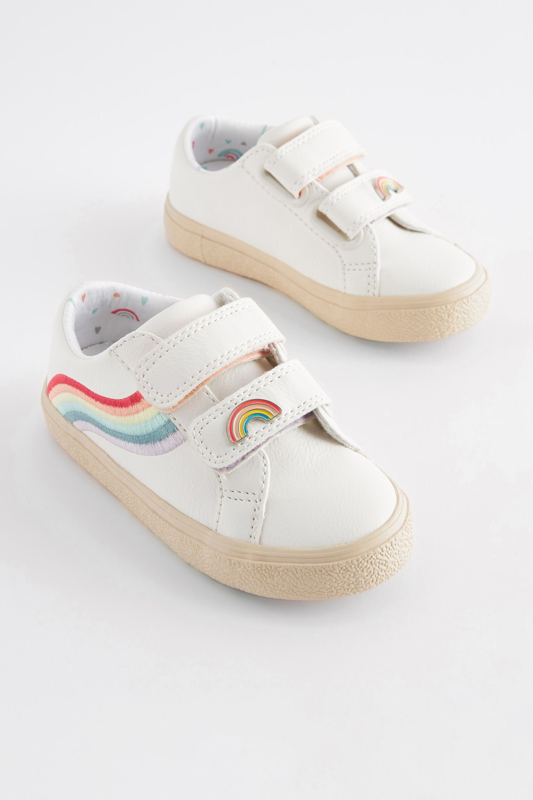 White Slipper Sneaker Next Regenbogenmotiv (1-tlg) mit