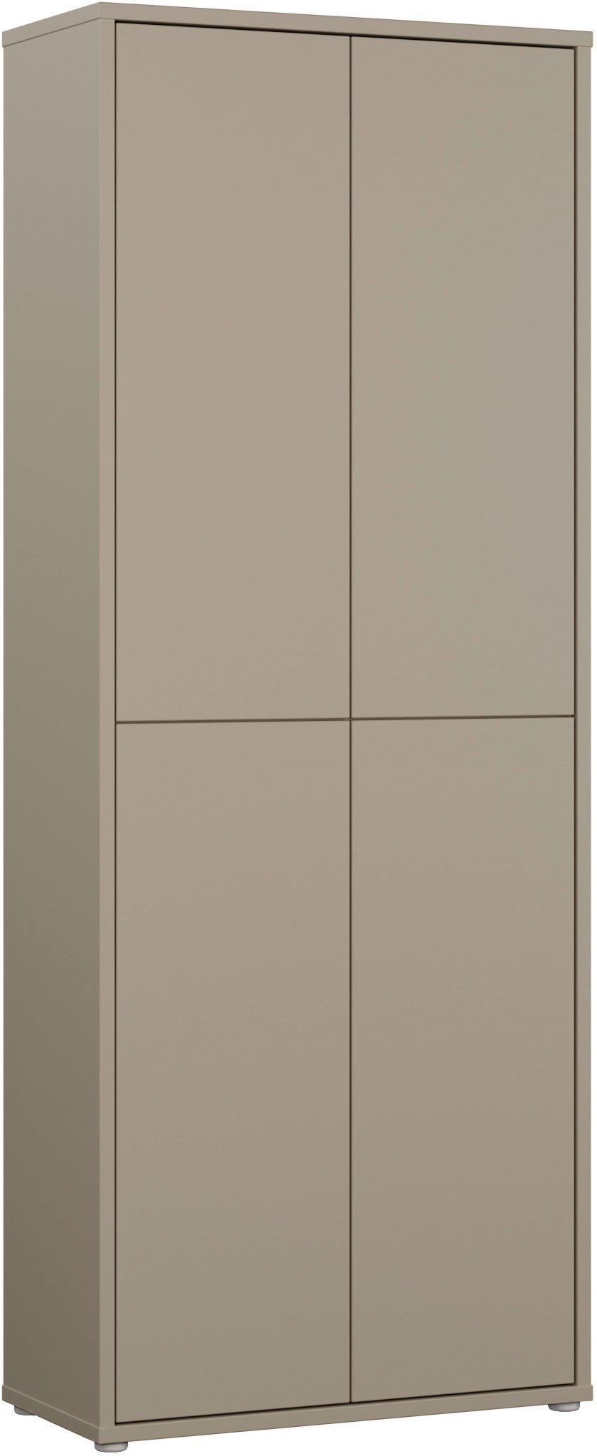 FORTE Schuhschrank Alice Springs, Schuhschrank, Höhe 191,9 cm, 4 Türen, viel Platz (B/H/T 74,5/191,9/34,9 cm) Stauraumschrank, Mehrzweckschrank, Breite 74,5 cm, mit 8 Böden