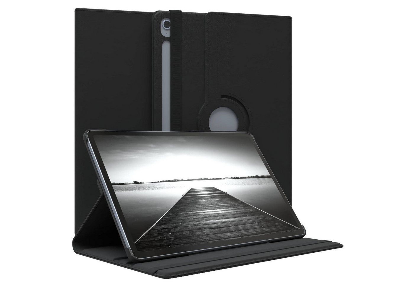 EAZY CASE Tablet-Hülle Rotation Case für Galaxy Tab S10 FE Plus 13,1 Zoll, Hülle 360° drehbar mit Standfunktion Etui Anti-Kratz Tasche Schwarz