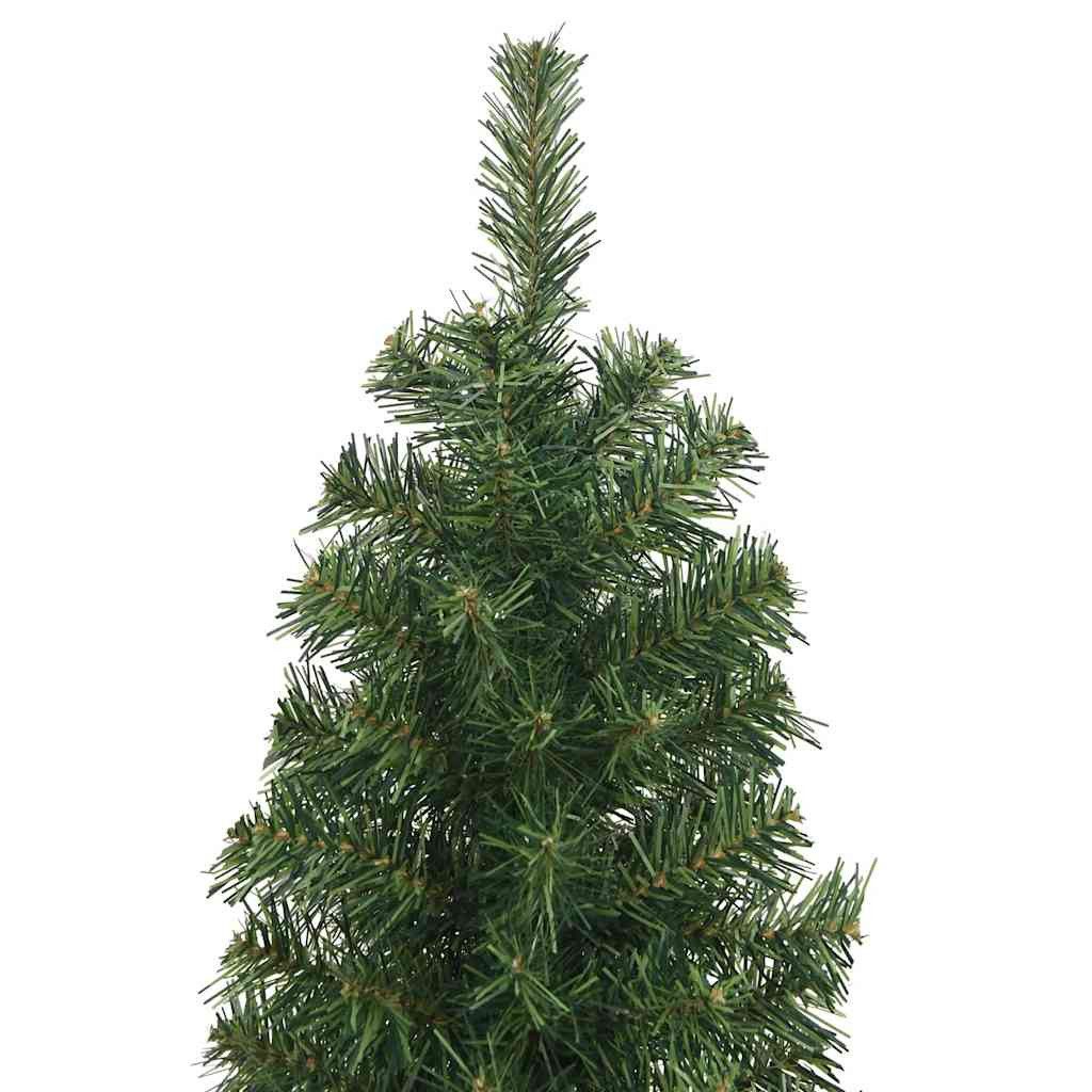 vidaXL Künstlicher Weihnachtsbaum Künstlicher Weihnachtsbaum Schlank mit Ständer Grün 180 cm PVC