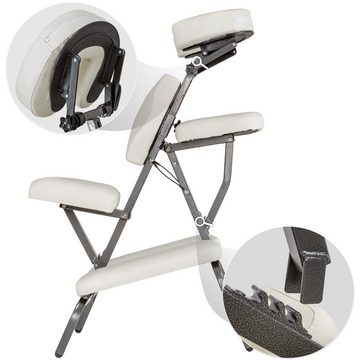 tectake Massagesessel Massagestuhl aus Kunstleder