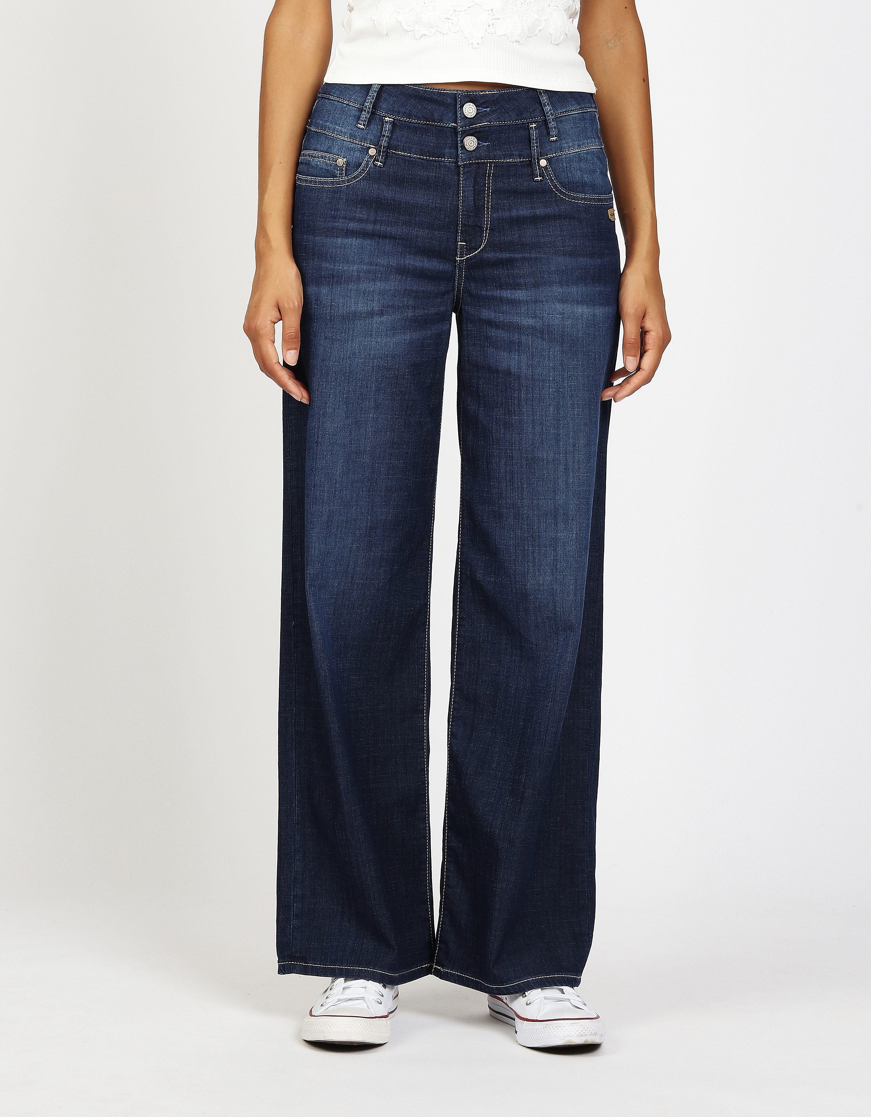 GANG Leinenhose 94CARA mit doppeltem Bund