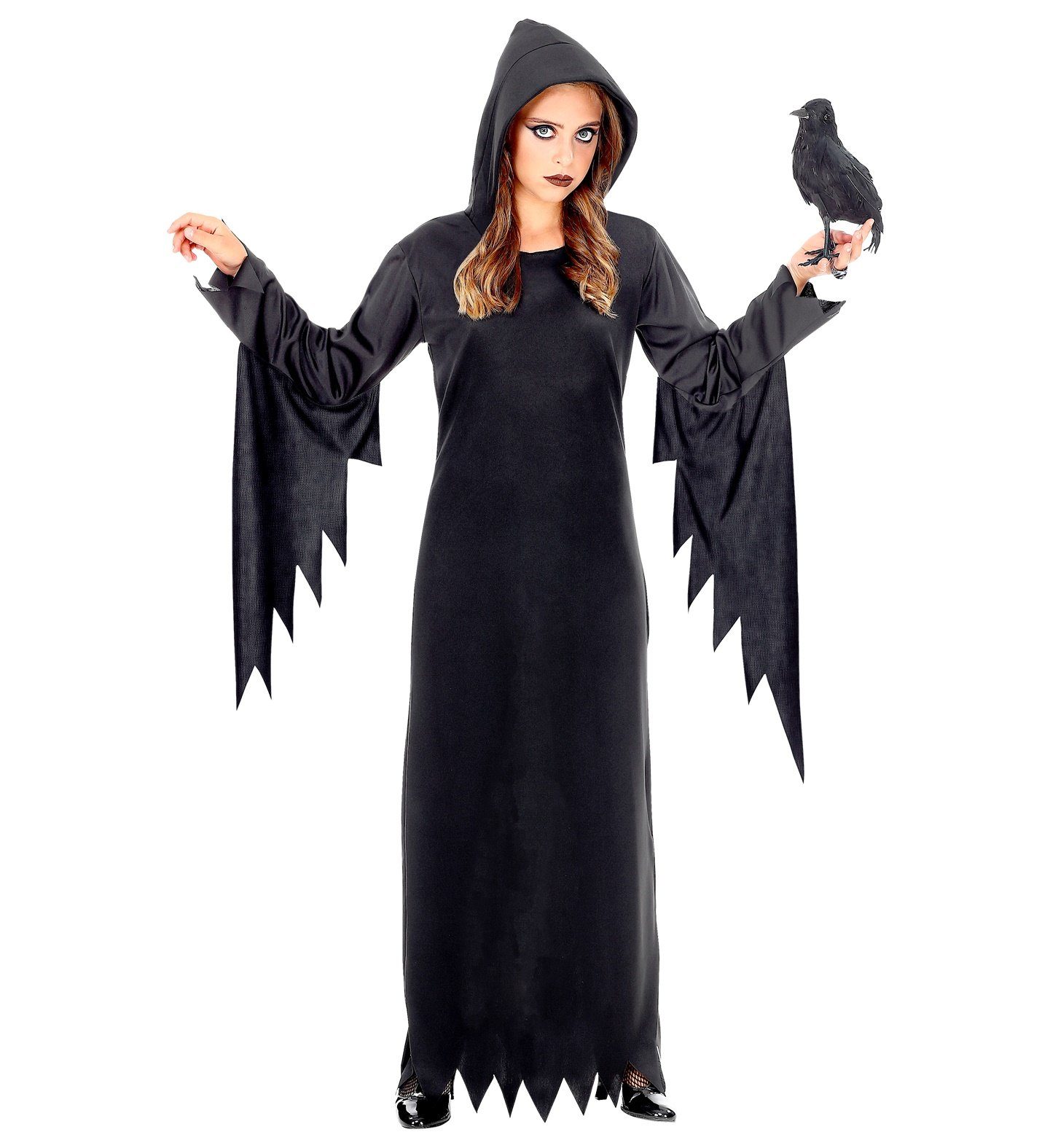 Hexen-Kostüm Dunkle Königin Kinderkostüm, Schwarz - Halloween