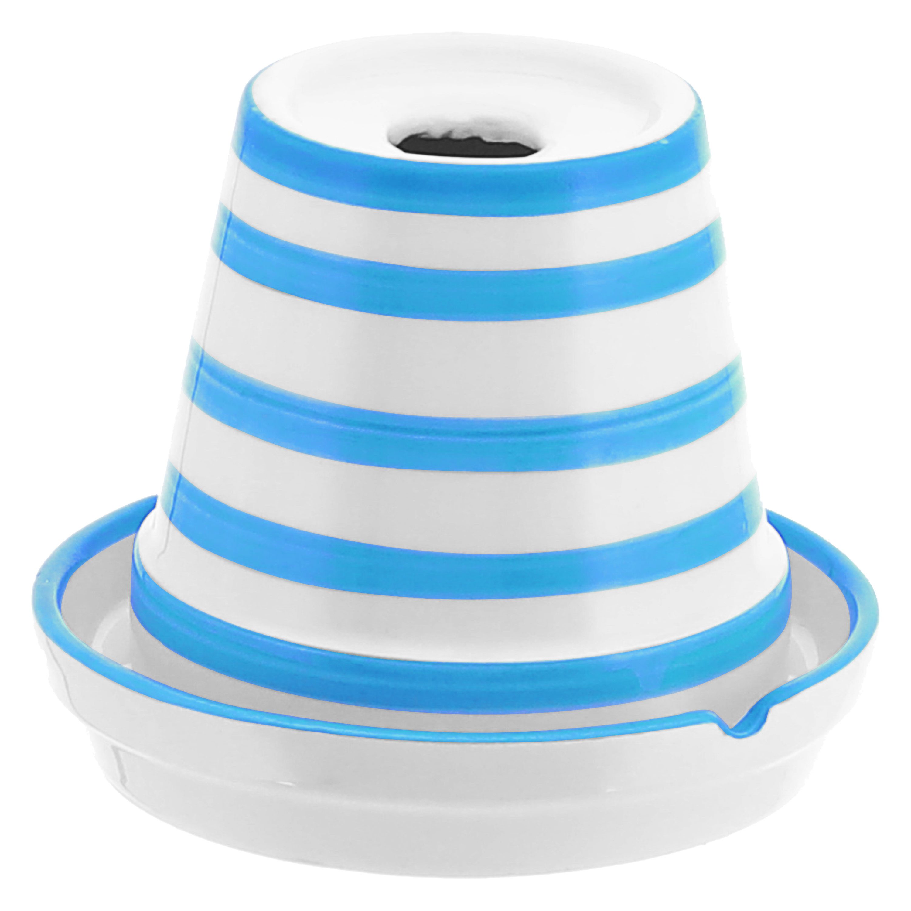 CEPEWA Aschenbecher Sturmaschenbecher Maritim 2er Set blau weiß gestreift Ø12cm Dolomit – Bild 4 von 5