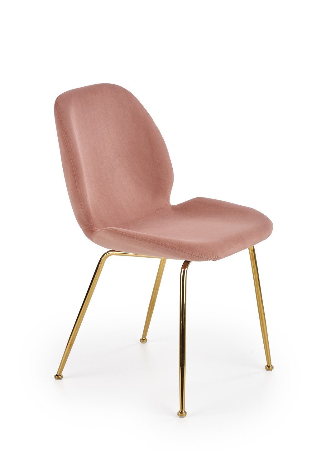 Cosy Home Ideas Esszimmerstuhl Esszimmerstühle 4er Set mit Samt-Bezug rose  Metallbeine gold (Set aus 4 Stühlen, 4 St), Beine in Metall gold farbig,  stabile Sitzschale