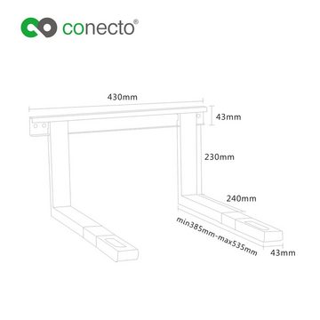 conecto conecto CC50302 Universal-/Mikrowellenhalterung für Wandmontage Längen Mikrowellen-Wandhalterung
