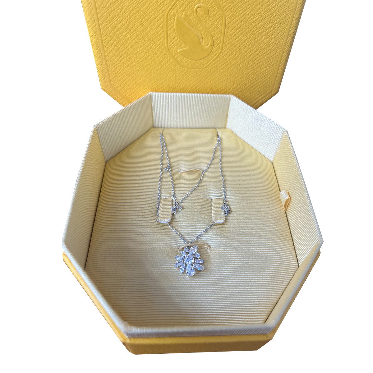 Swarovski Kette mit Anhänger silberfarb...