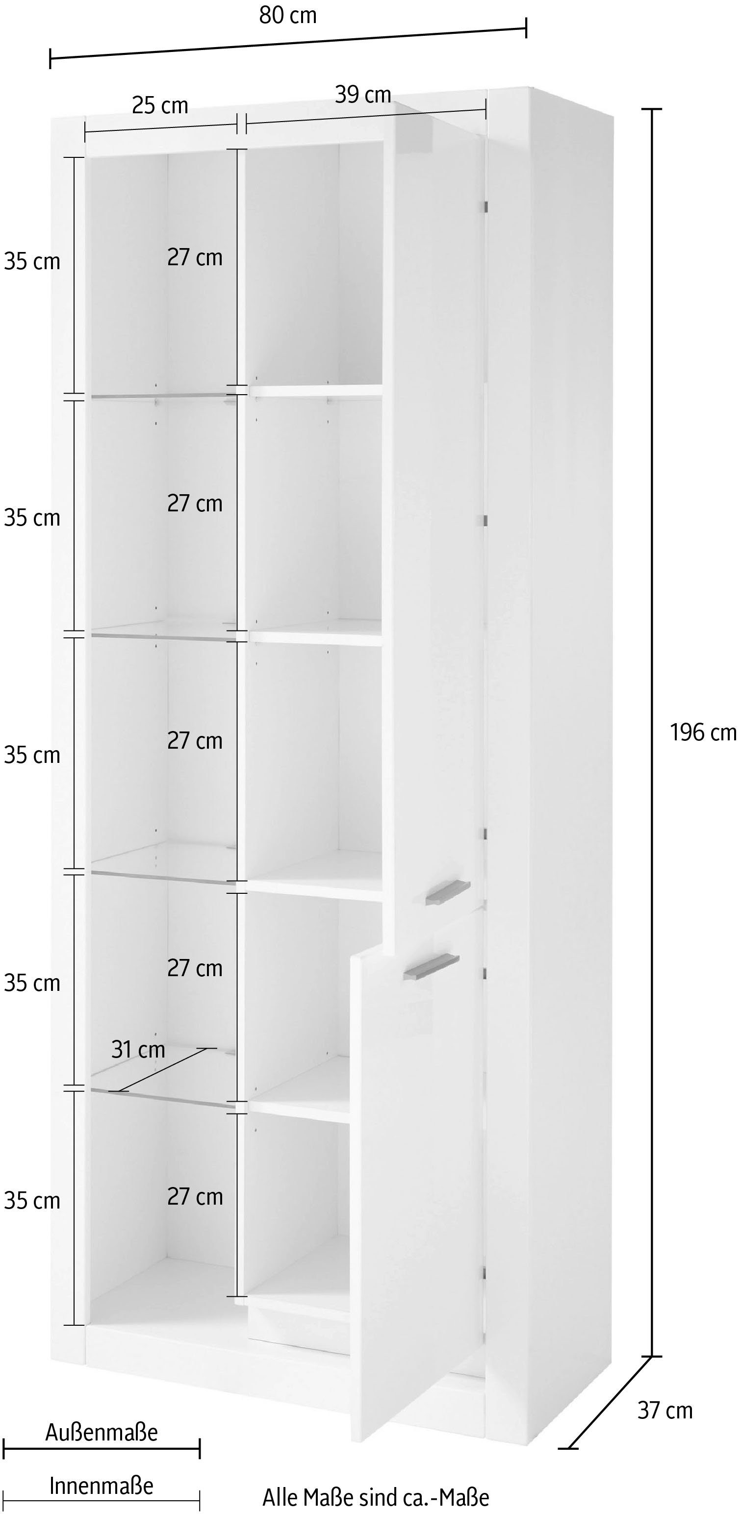 Home affaire Vitrine MERAN Höhe ca. 196 cm – Bild 5 von 5