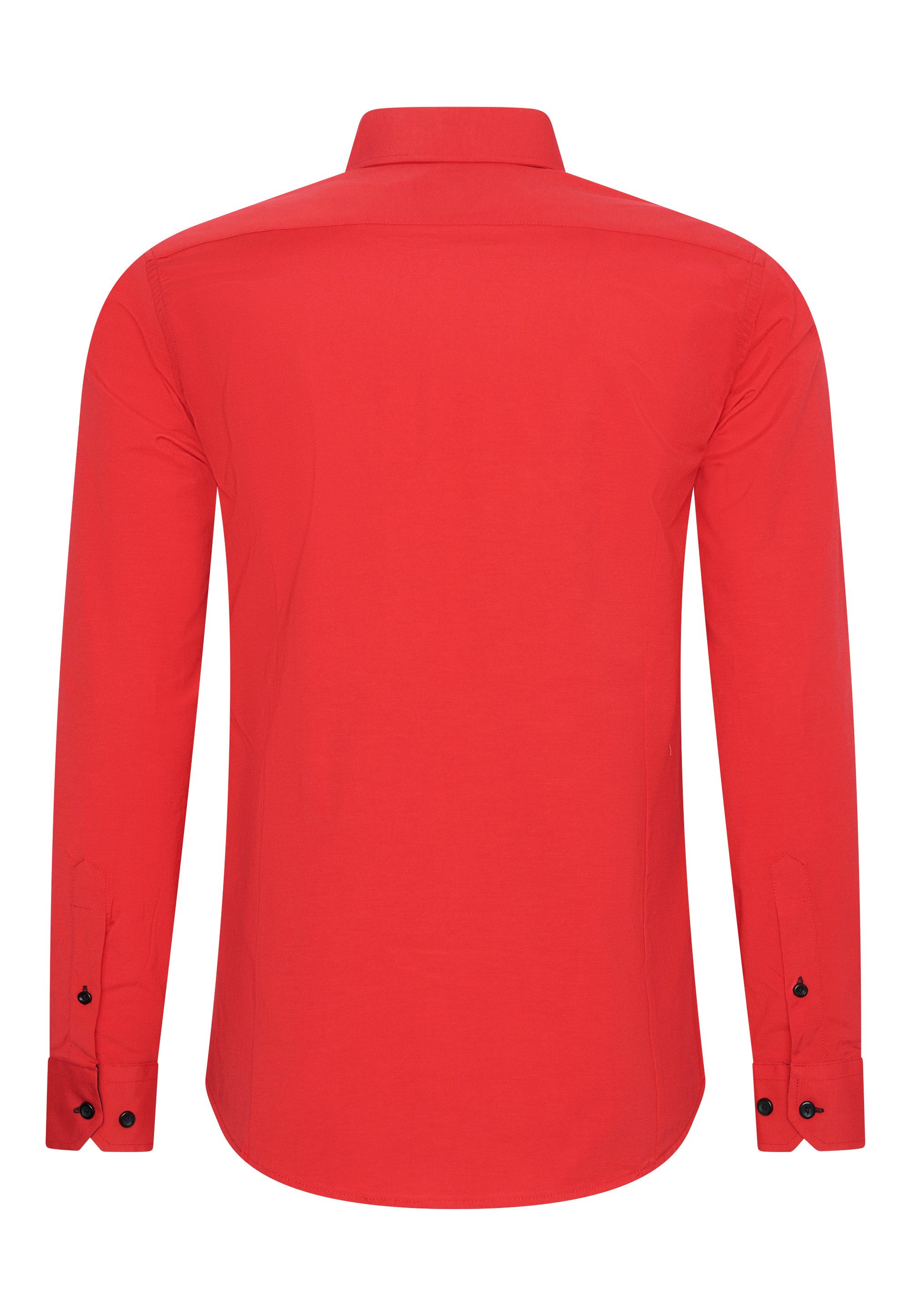 R-NEAL Businesshemd Herren Kontrast Hemd "R-NEAL" Hochzeit-Hemd Slim Fit Stretchhemd