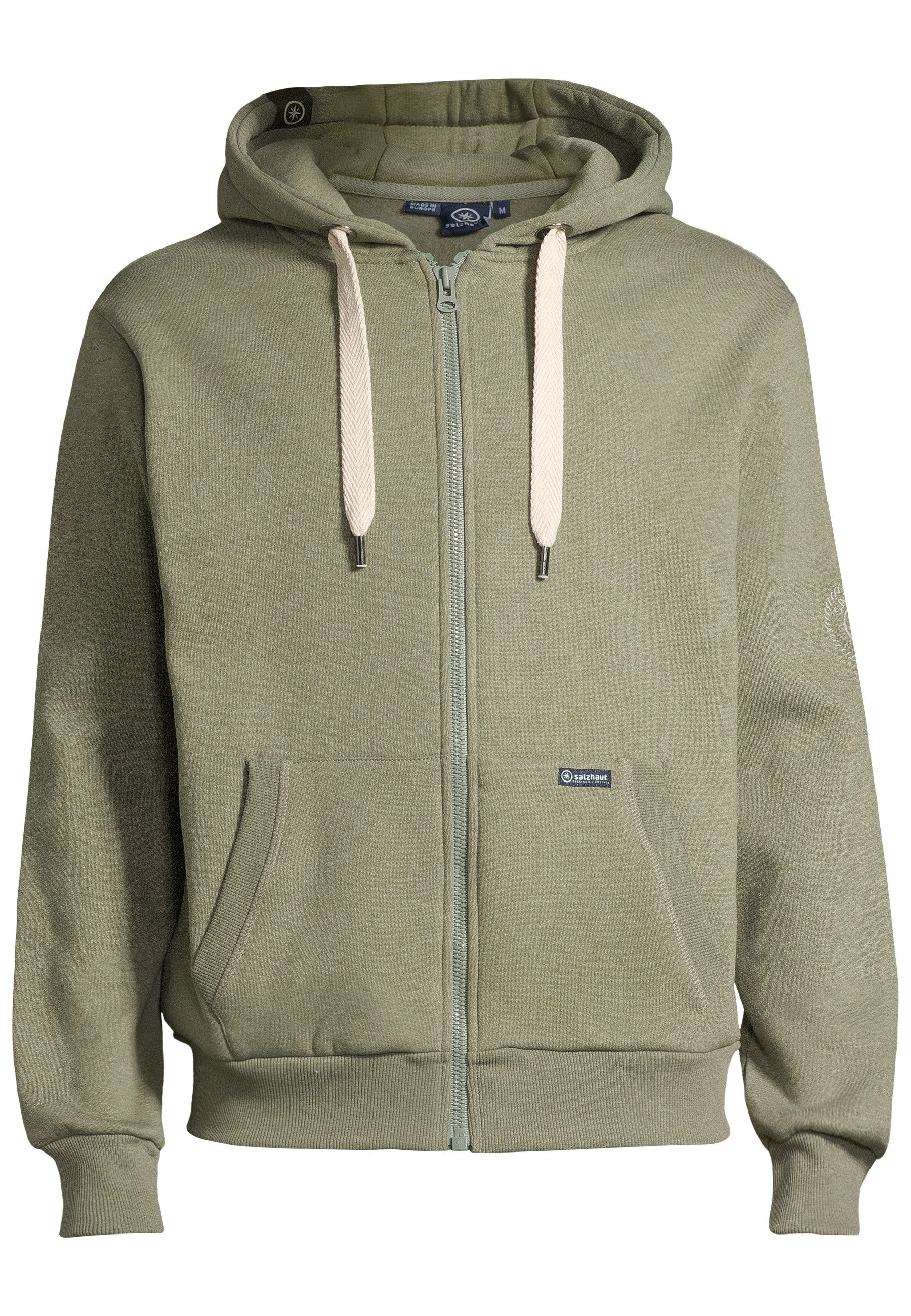salzhaut Sweatjacke BREKER Herren normale Passform komfortabler Fit, nordisch klar – entspannter Look mit Haltung