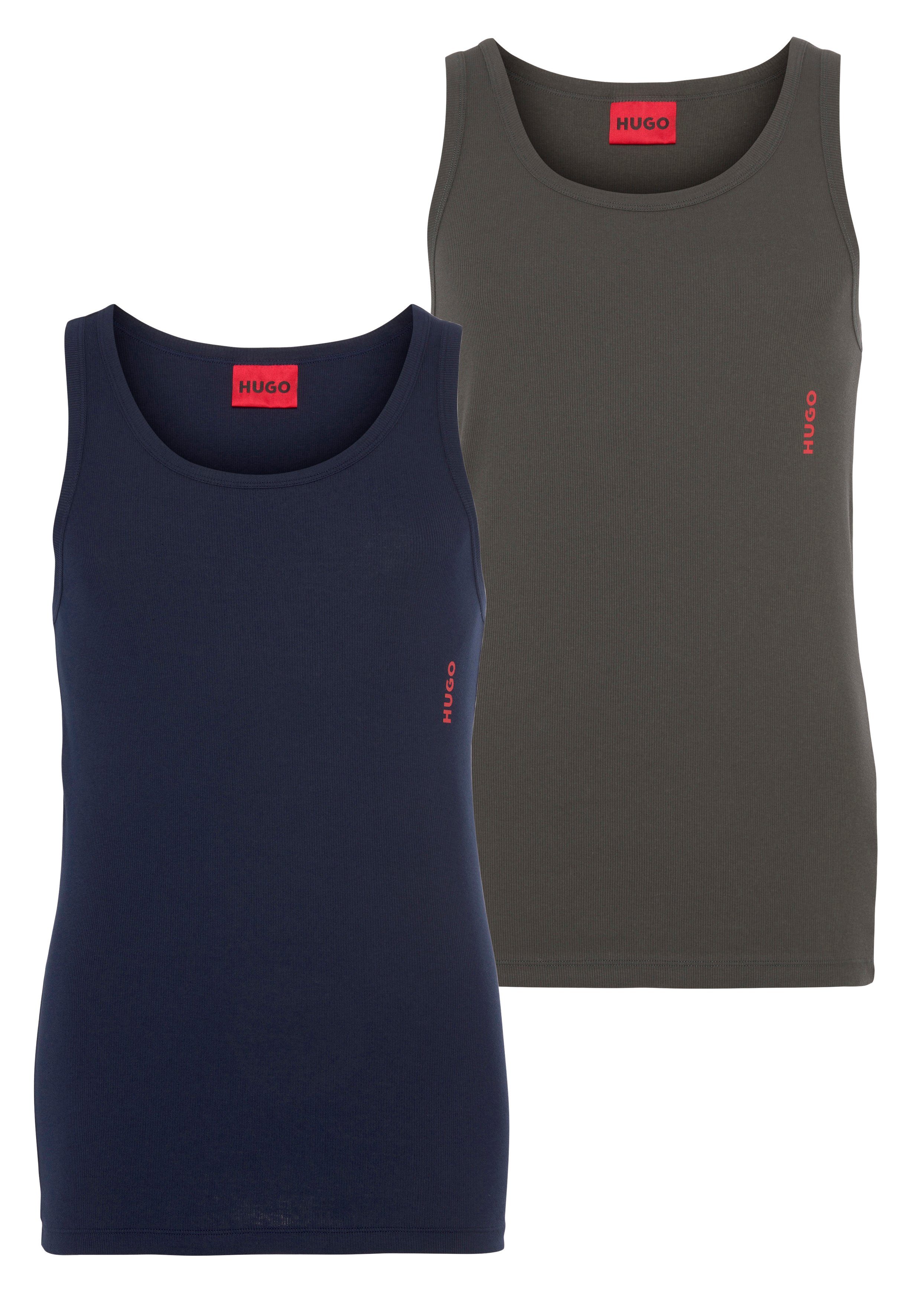 TWIN Tanktop TOP Dark-Grey (Packung, 2er 10217231 im 2er TANK 04 Set HUGO 2-tlg., Pack) PACK